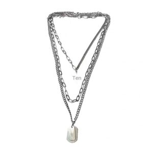 Exaggerated metal hip-hop style cross necklace